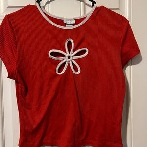 Rue21 Red Crop Graphic T-Shirt